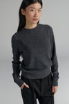 Rhea merino/cashmere crew neck black