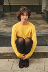 Lambswool crew-neck baize