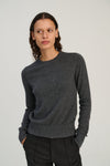 Merino/cashmere crew neck black