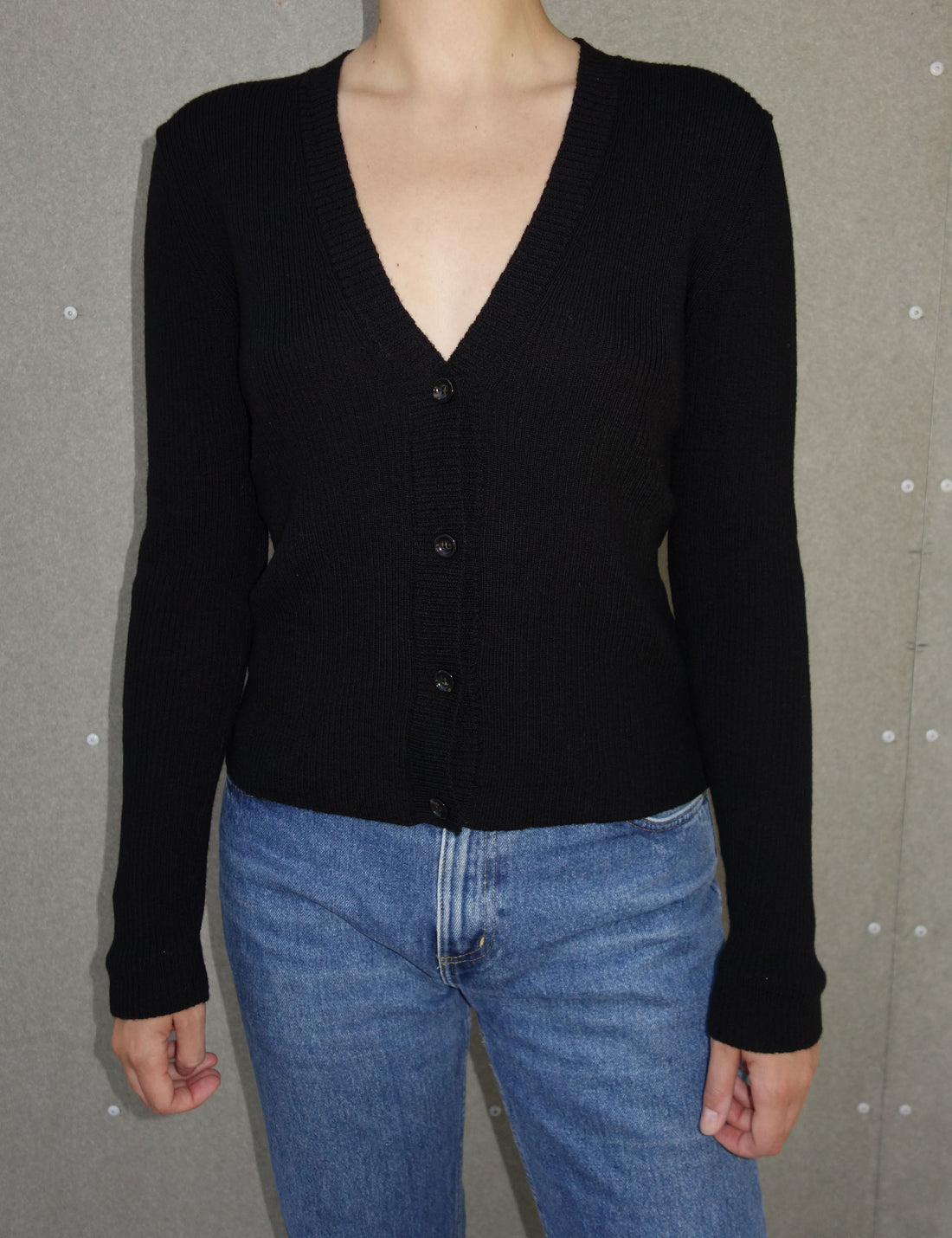 Nathalie merino cardigan black
