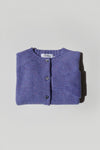 Lambswool crew-neck cardigan loch blue