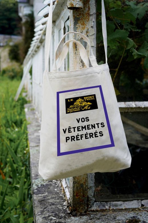 Advertisment print totebag white