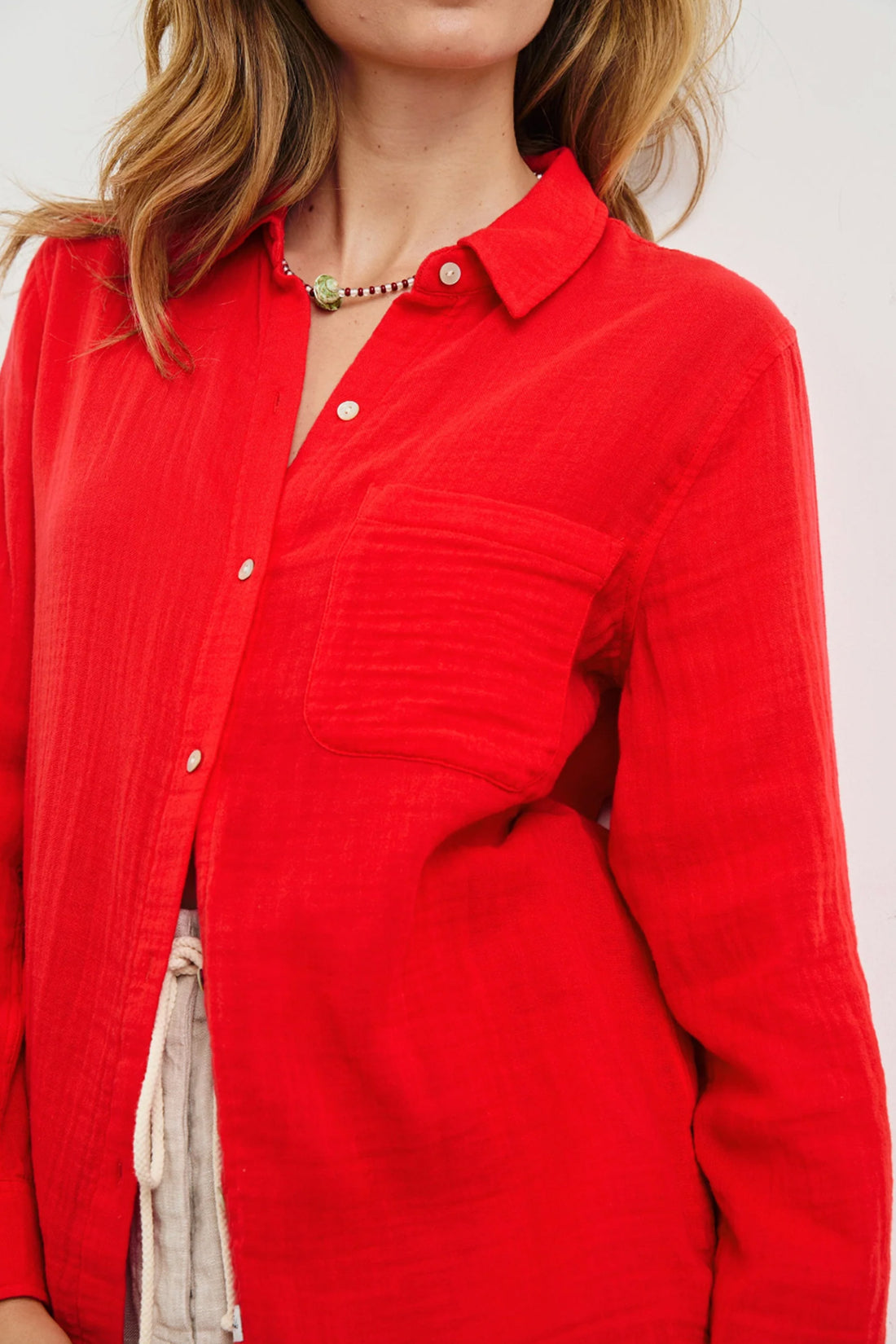Ellis shirt cherry red
