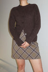 Superfine lambswool cardigan grey melange