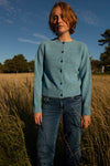 Lambswool crew-neck cardigan light pink