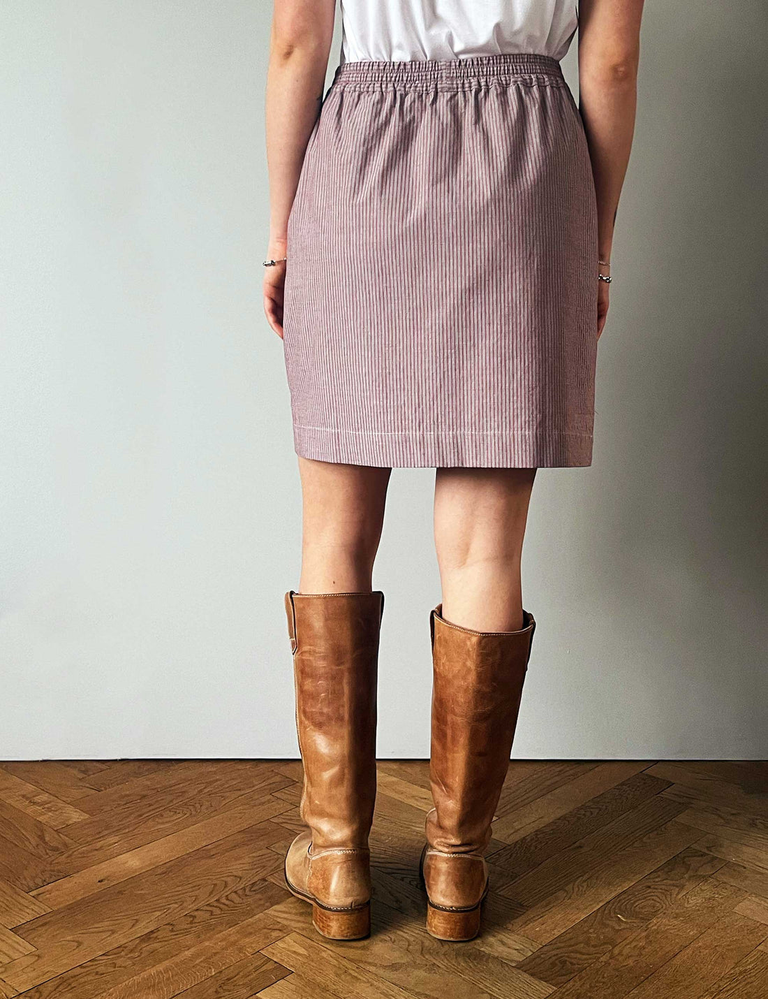 Kamille skirt grey/red stripe