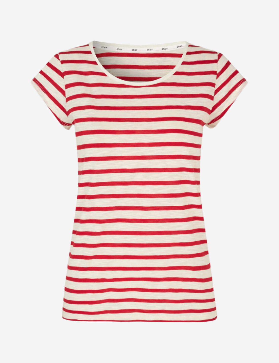 Liu short sleeve t-shirt red/cream stripe