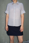 Maria white/blue/fine coral red stripe