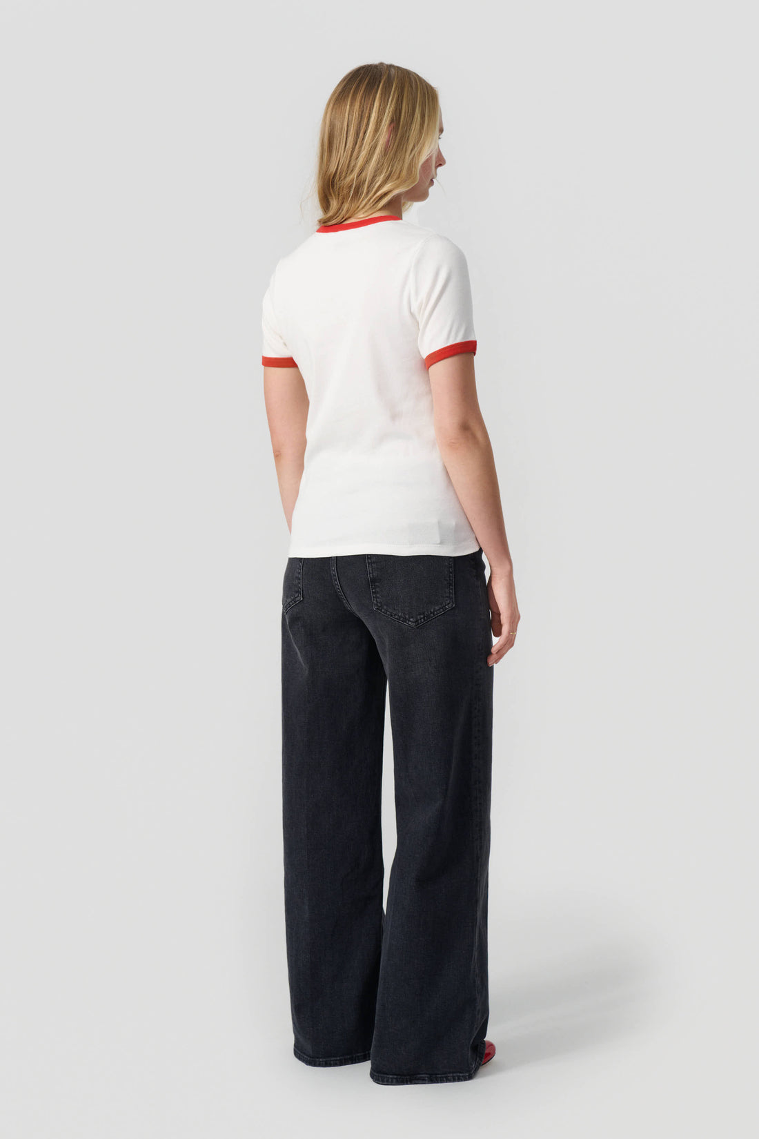 Stella t-shirt off white/red