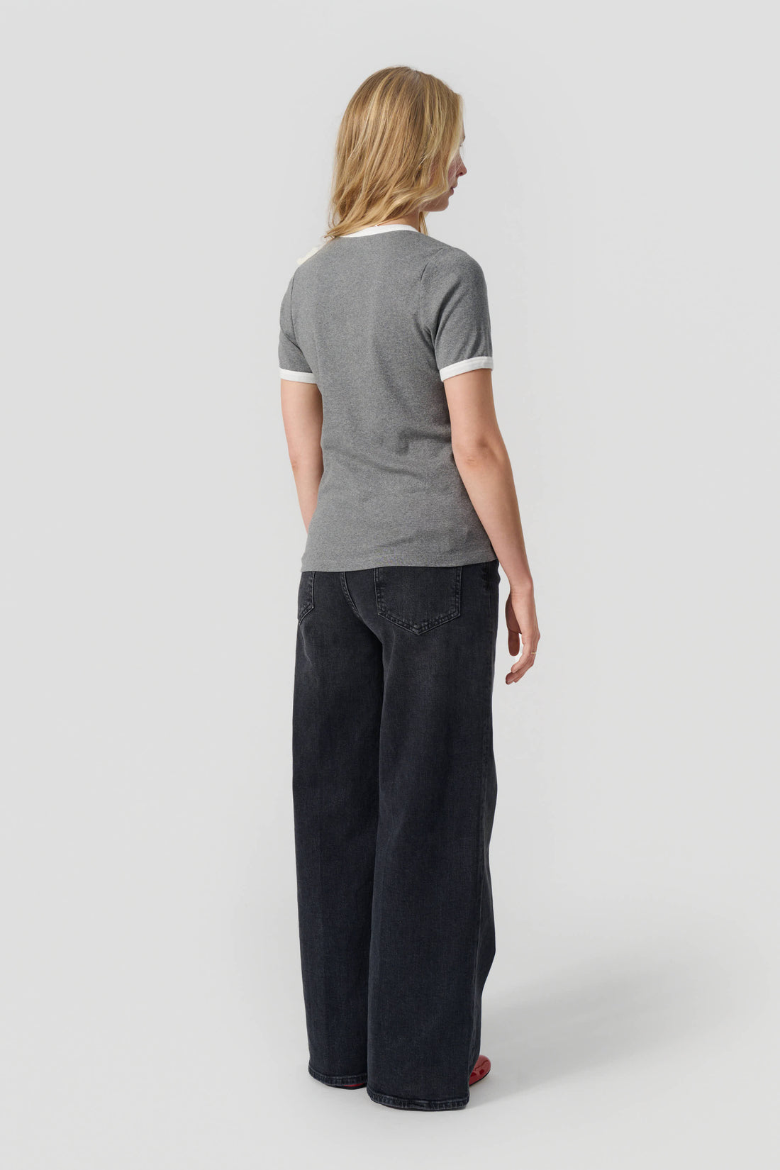 Stella t-shirt grey melange/off white