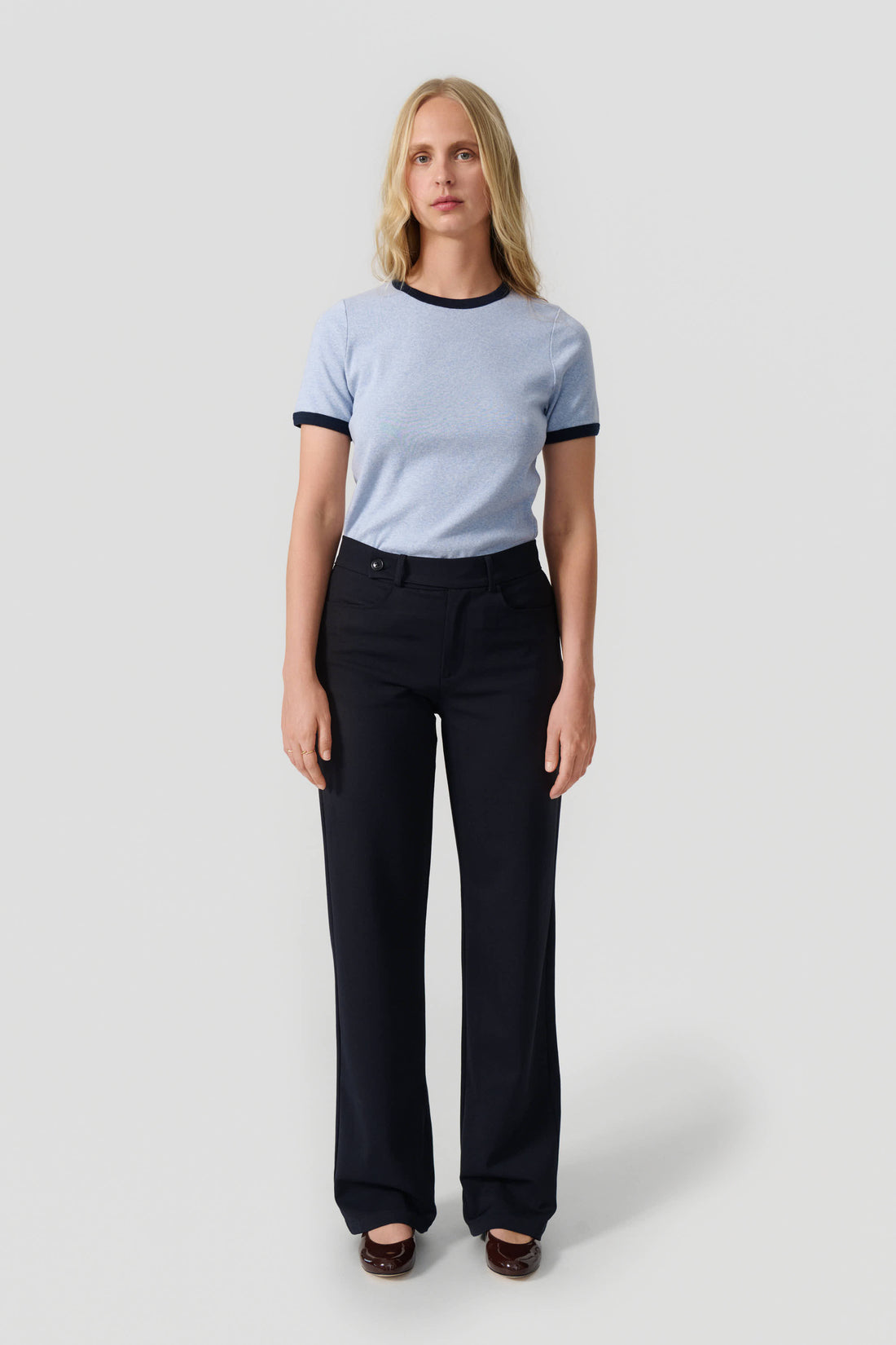 Phoebe navy wool mix