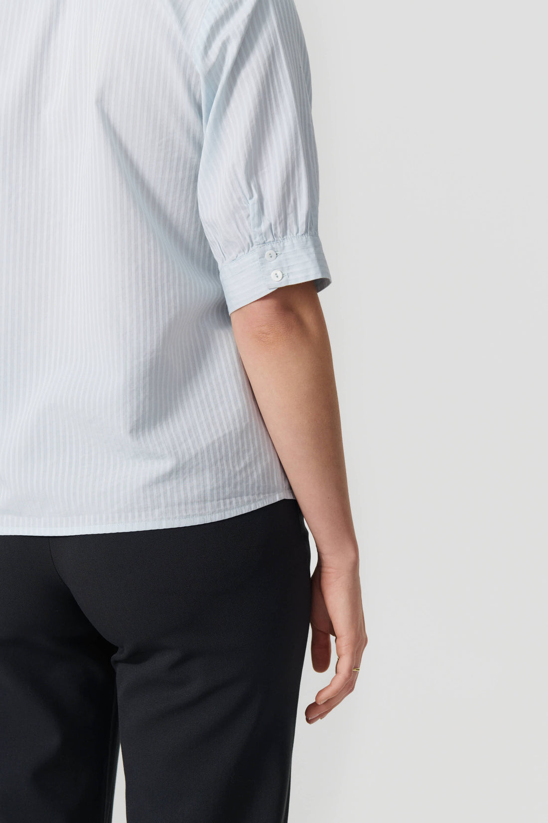 Maja short sleeve shirt light blue stripe