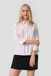 Laura shirt 3/4 sleeve white/blue stripe
