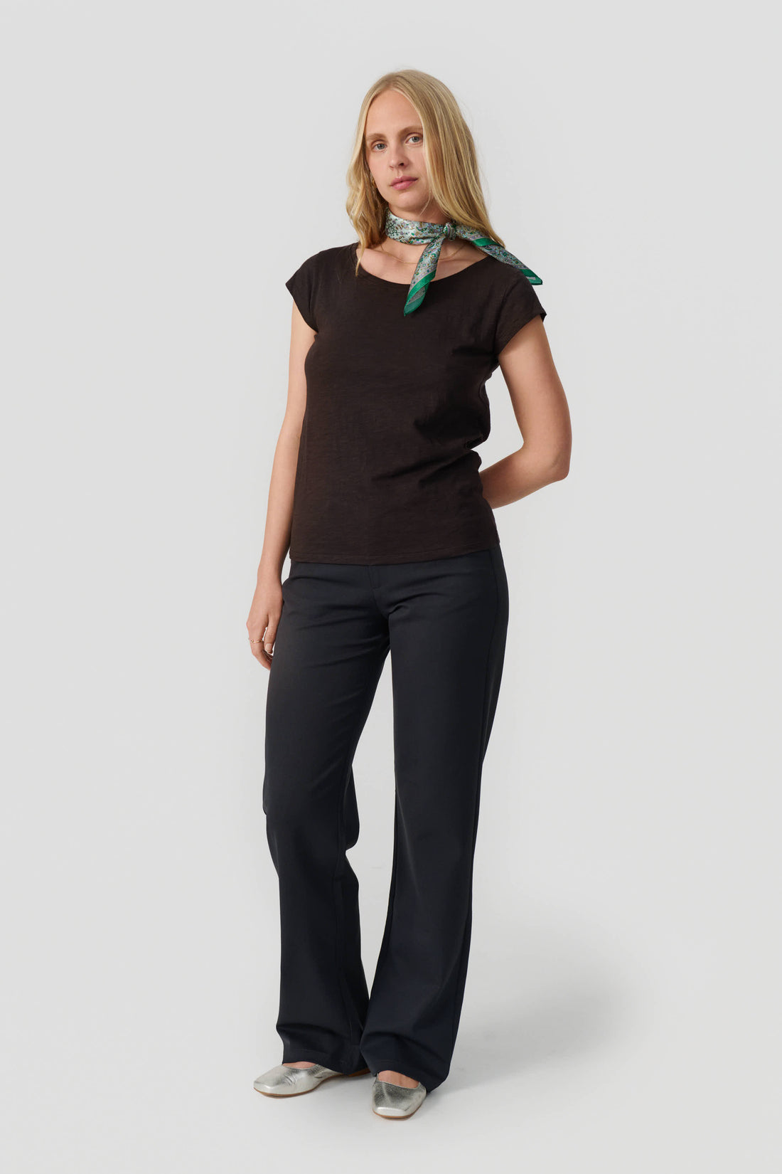 Liu short sleeve t-shirt dark brown