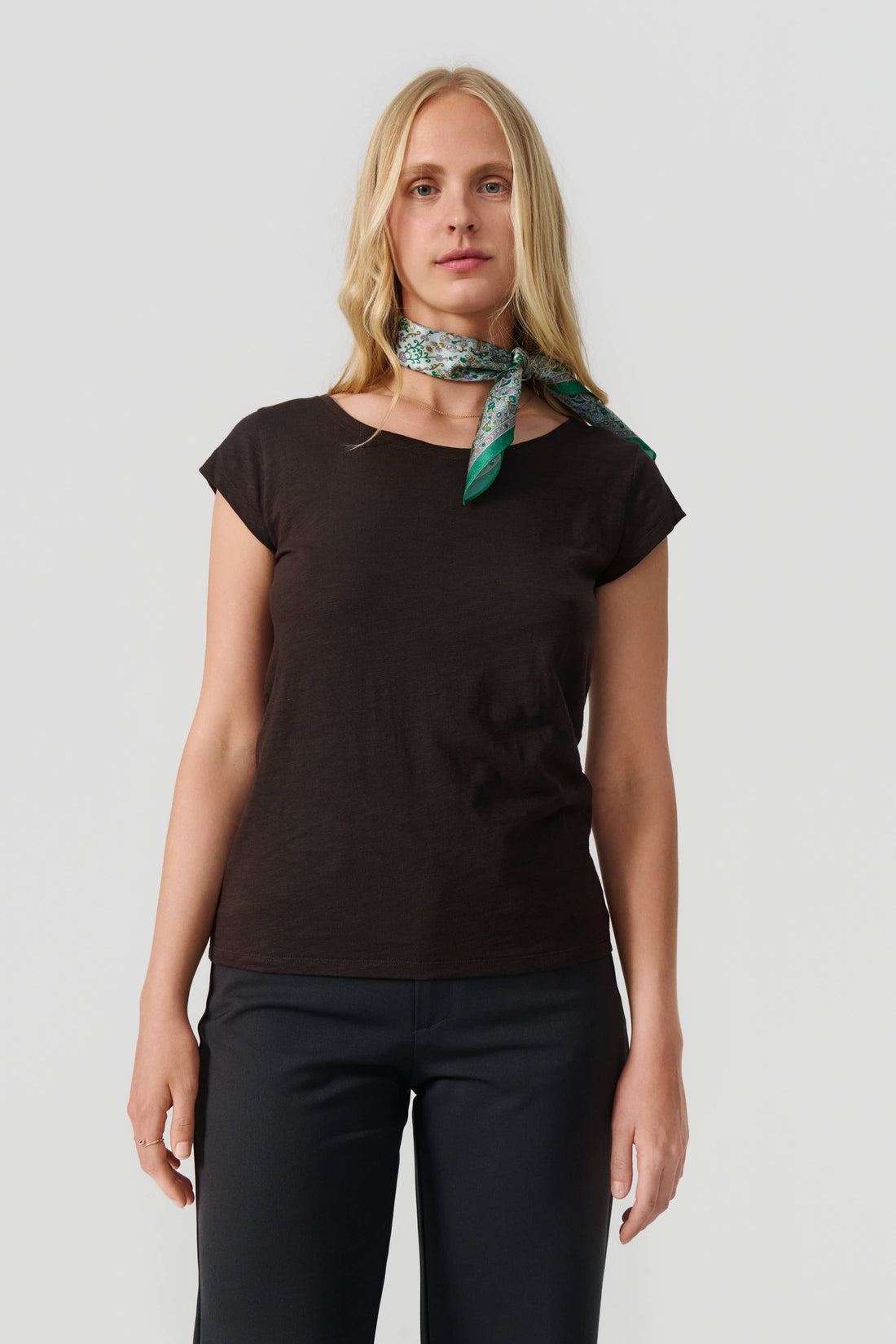 Liu short sleeve t-shirt dark brown