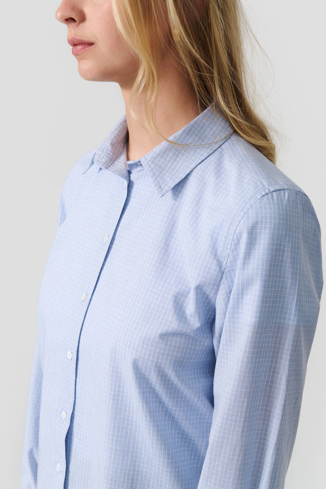 Lea shirt light blue check