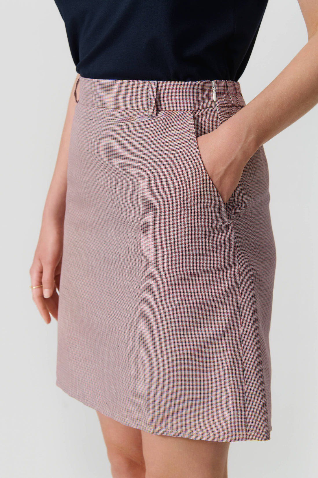 Annika skirt black/red/white check