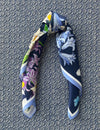 Silk scarf cream/rust paisley