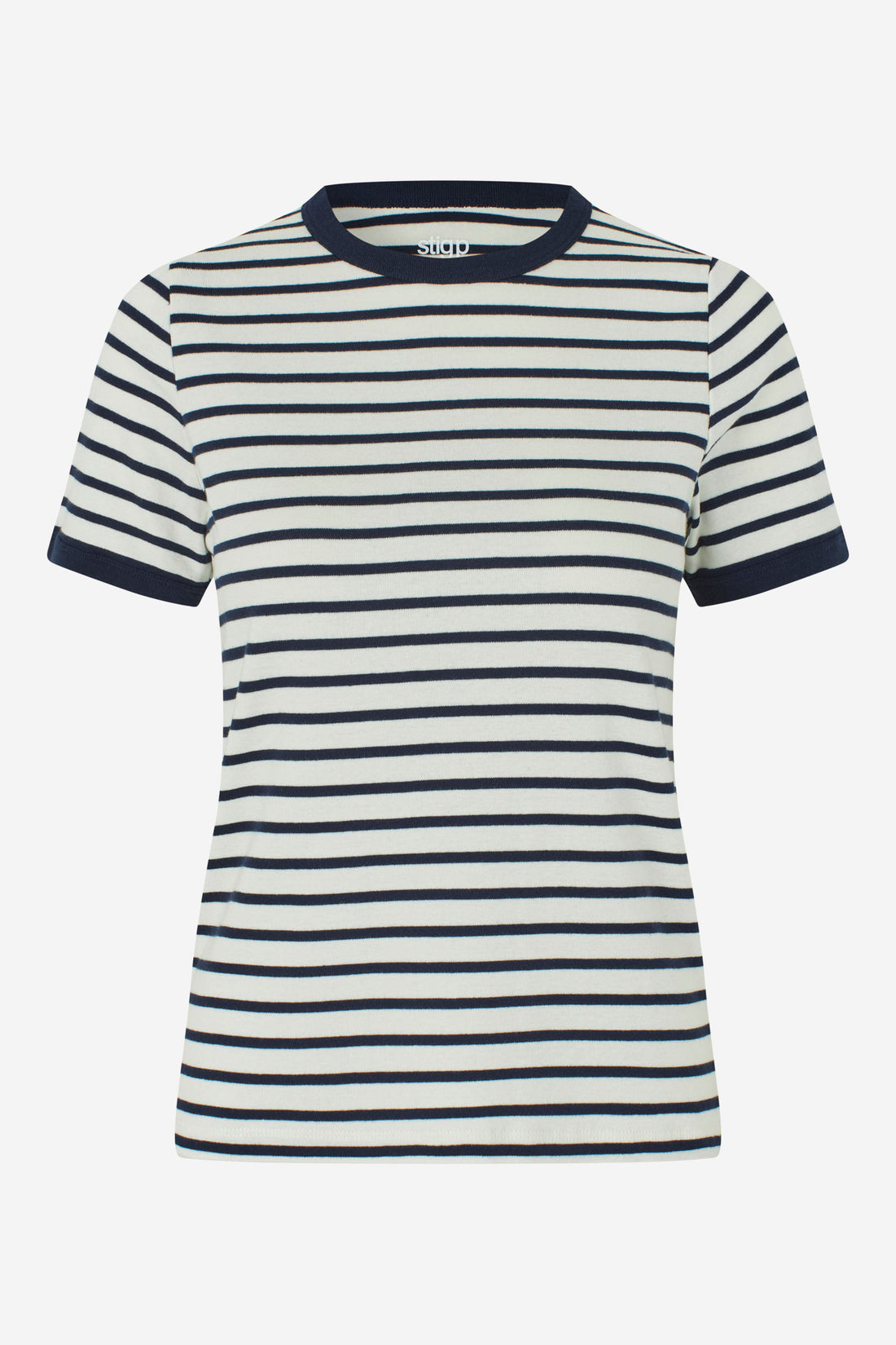 Stella t-shirt off white/navy stripe