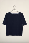 Louisa short sleeve t-shirt green/cream stripe