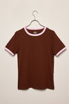 Stella t-shirt aubergine/light grey melange