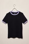 Stella t-shirt aubergine/light grey melange