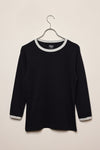Stella 3/4 sleeve off-white/espresso