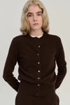 Cardigan wool/cashmere grey melange