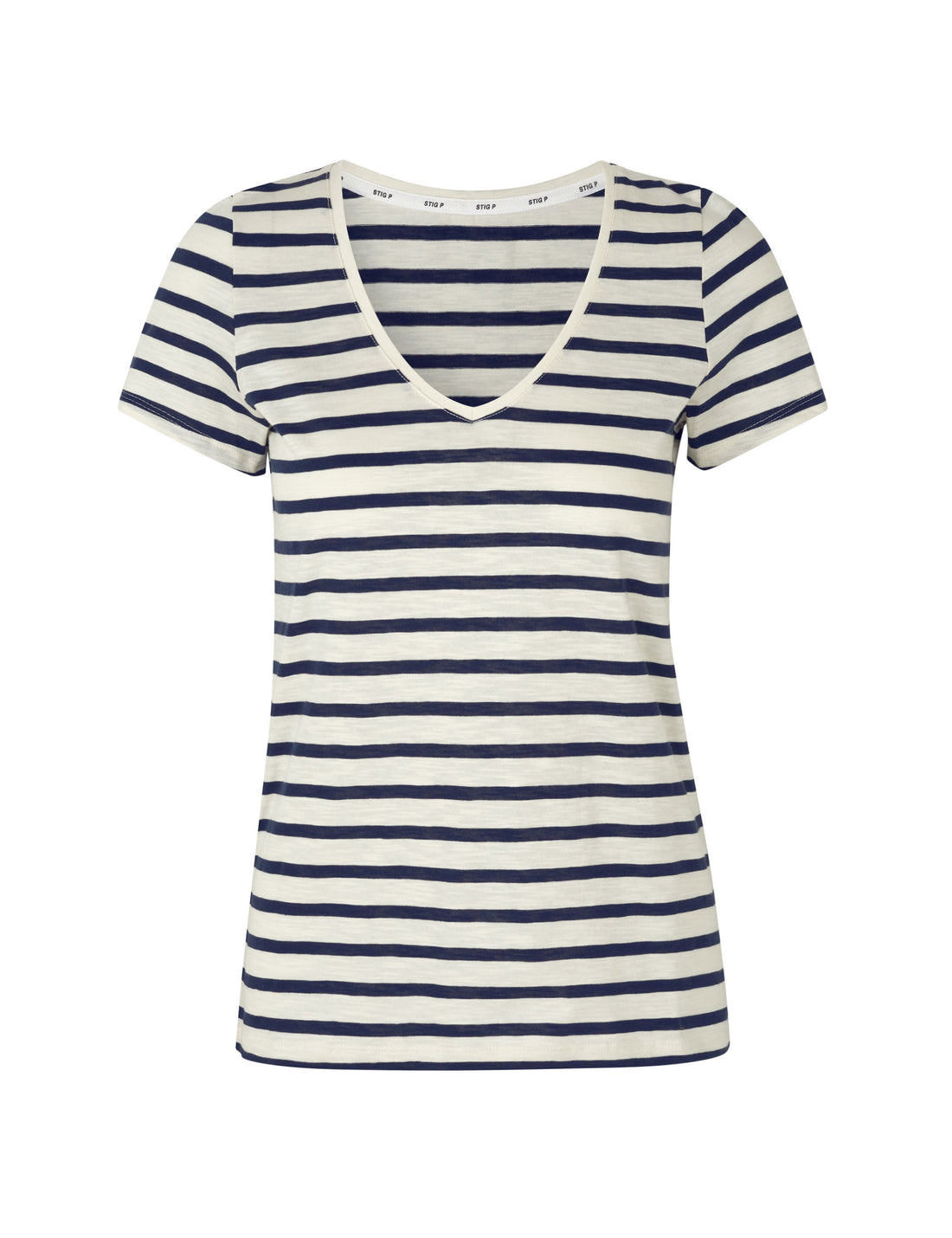 Coco short sleeve t-shirt navy/cream stripe