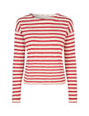 Dorrie long sleeve t-shirt navy/cream stripe