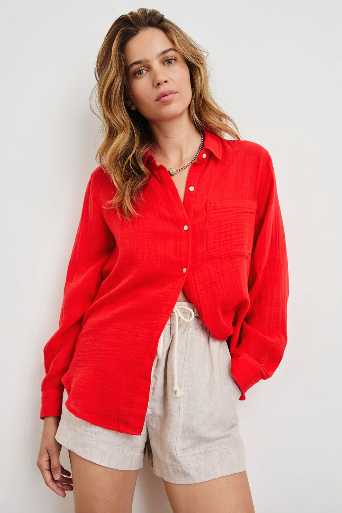 Ellis shirt cherry red