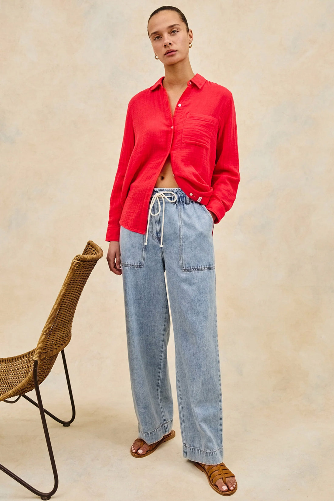 Ellis shirt cherry red
