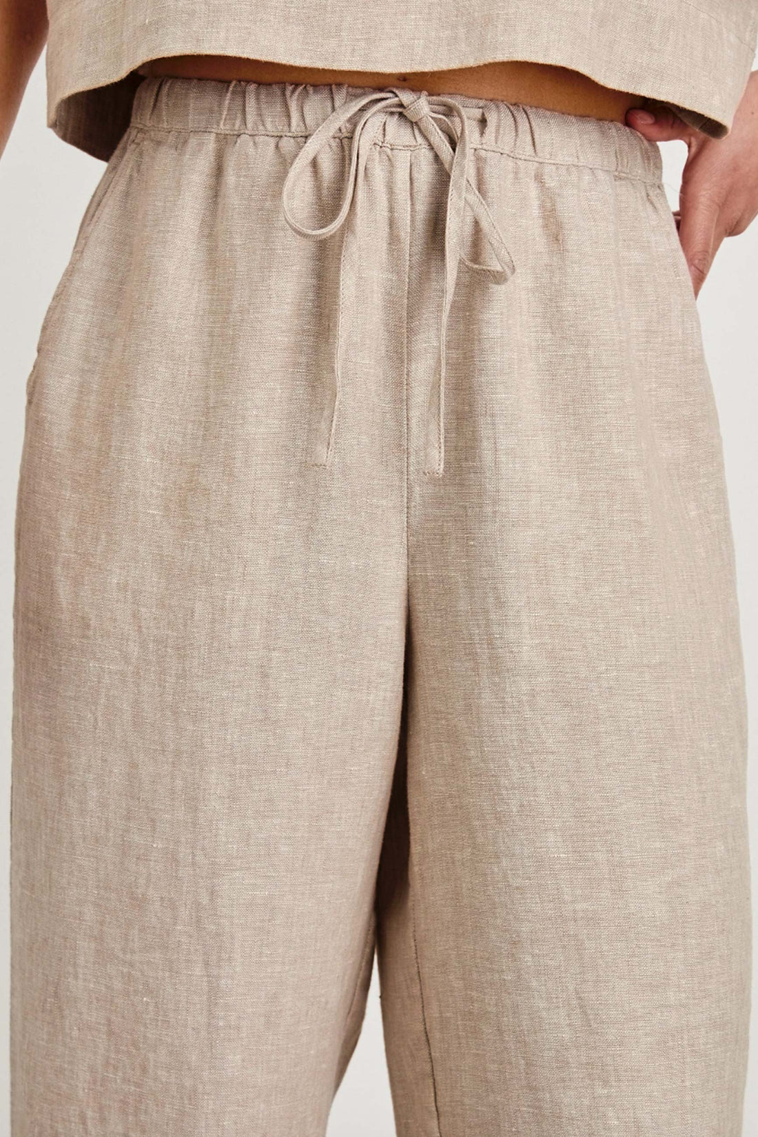 Emmie heathered flax linen pants