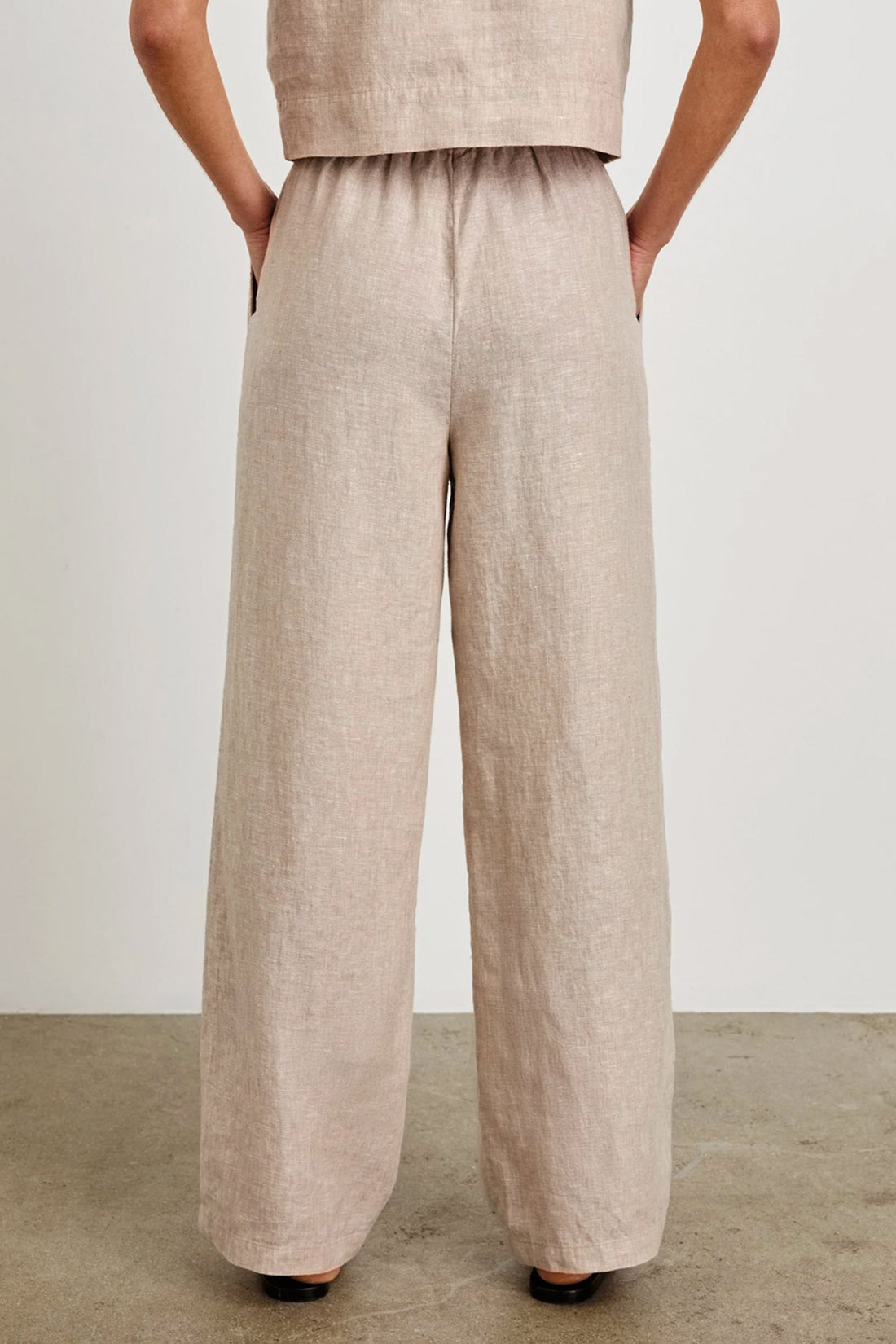 Emmie heathered flax linen pants