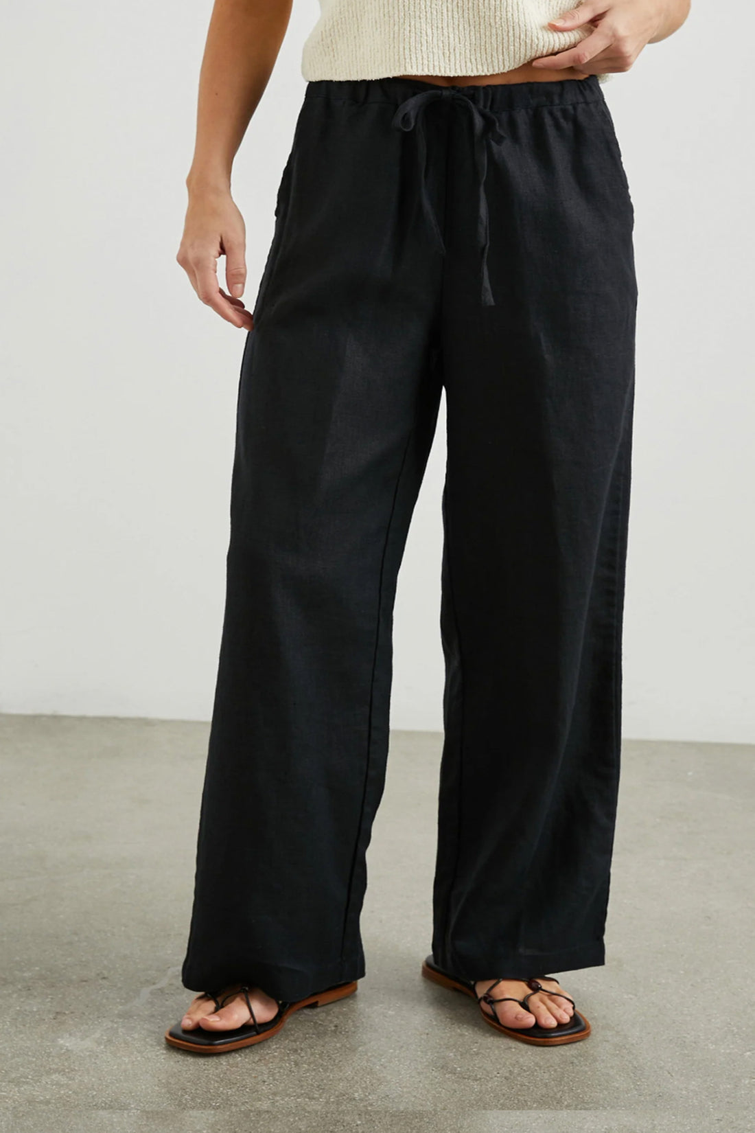 Emmie black linen pants
