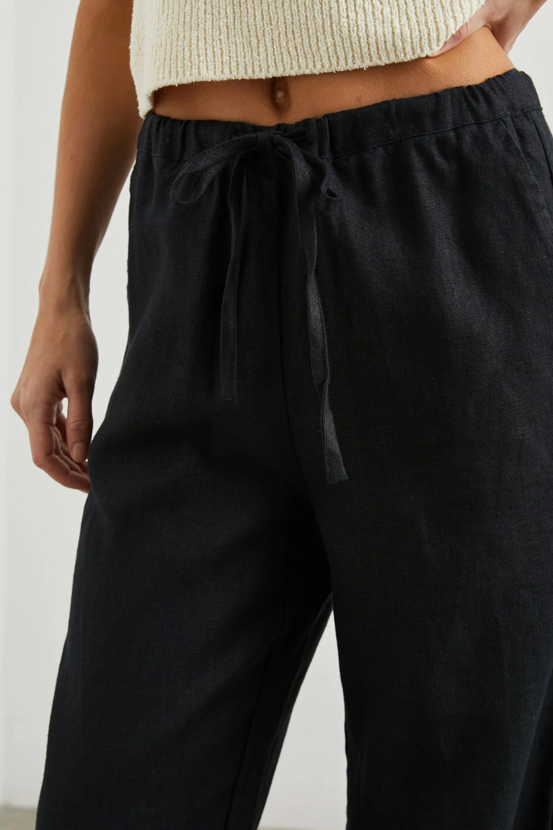 Emmie black linen pants