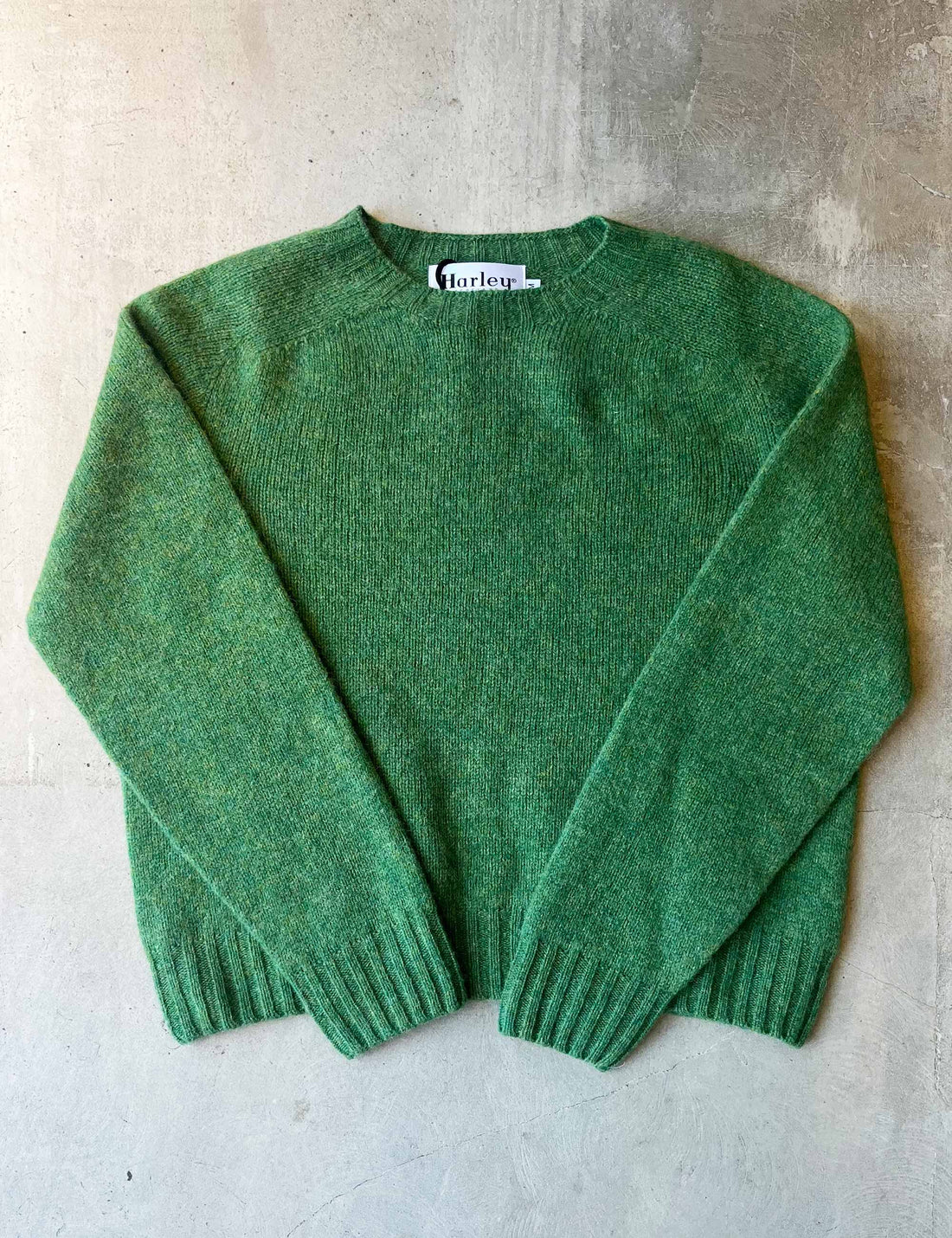 Lambswool crew-neck baize