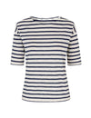 Louisa short sleeve t-shirt royal blue/cream stripe