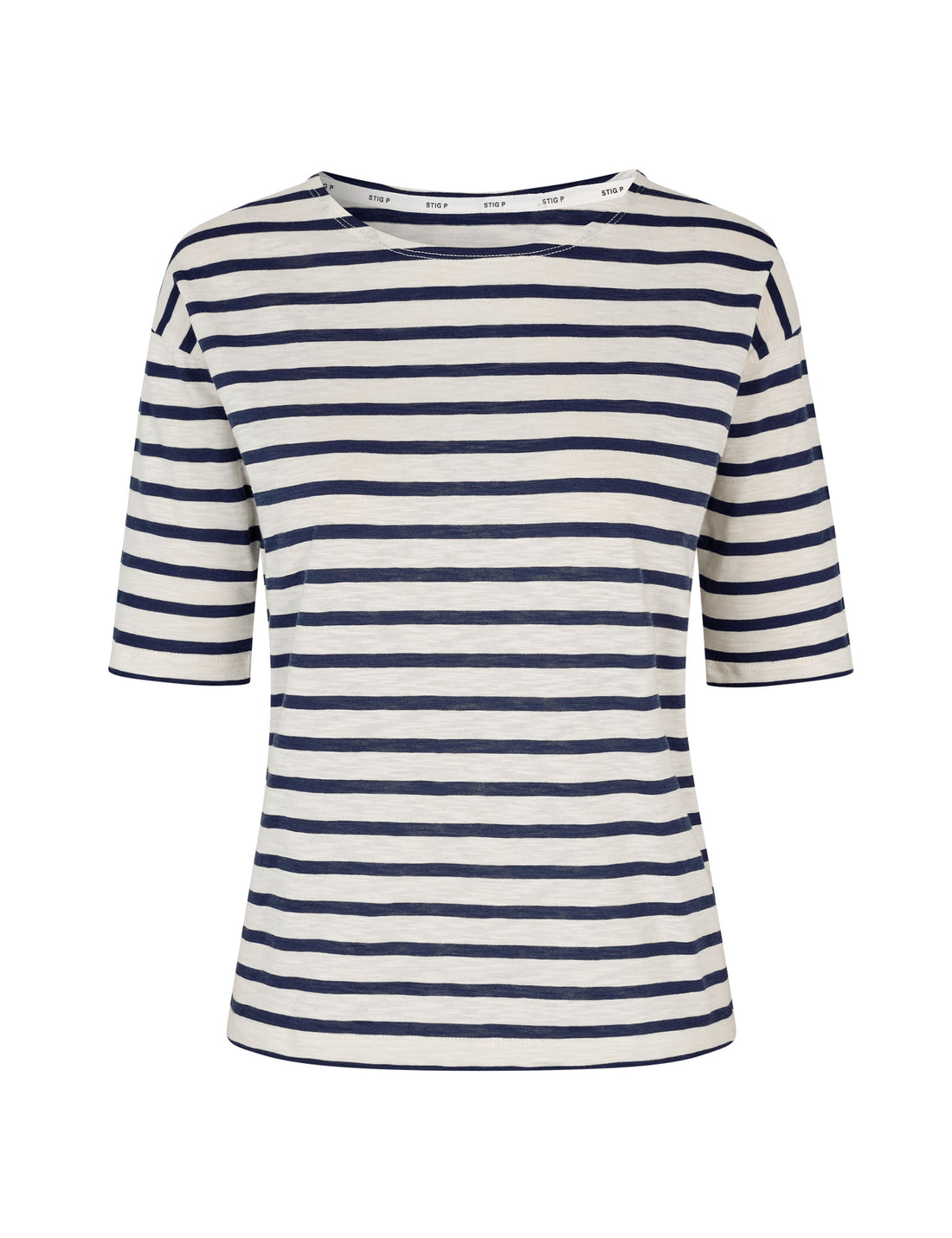 Louisa short sleeve t-shirt navy/cream stripe