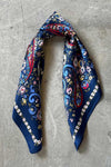 Silk scarf vanilla/multi paisley