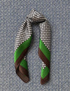 Silk scarf cream/rust paisley