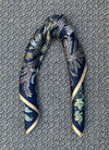 Silk scarf cream/rust paisley
