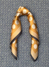 Silk scarf navy/beige houndstooth/graphic