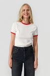 Stella t-shirt off-white/green