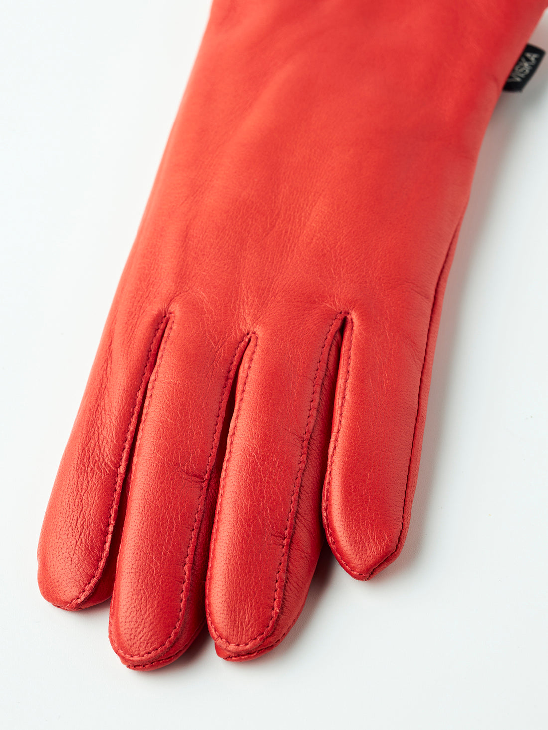 Kvist leather gloves orange/red