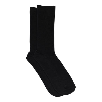 Fine wool rib socks black