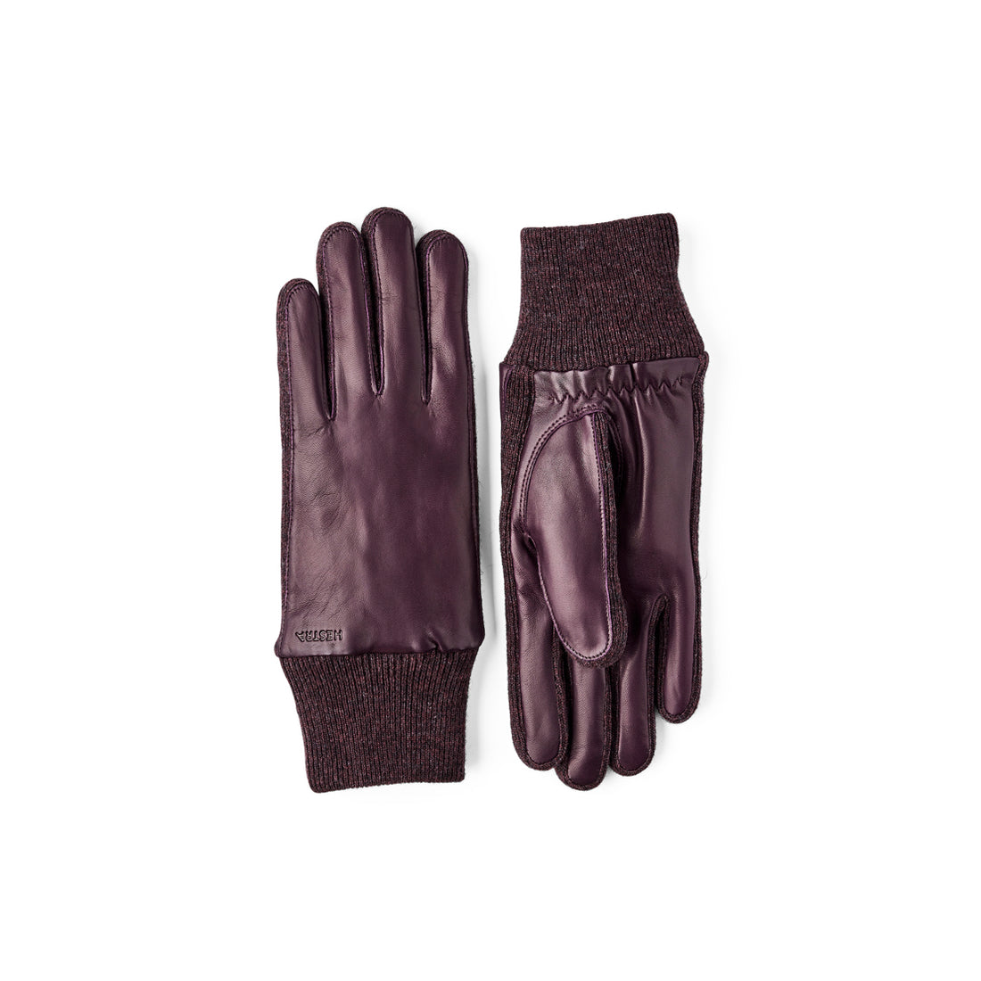 Jeanne leather gloves dark plum