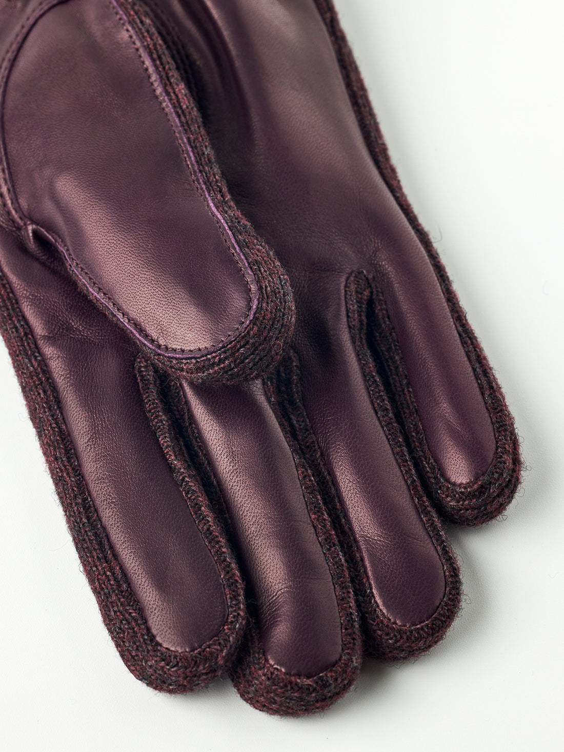 Jeanne leather gloves dark plum