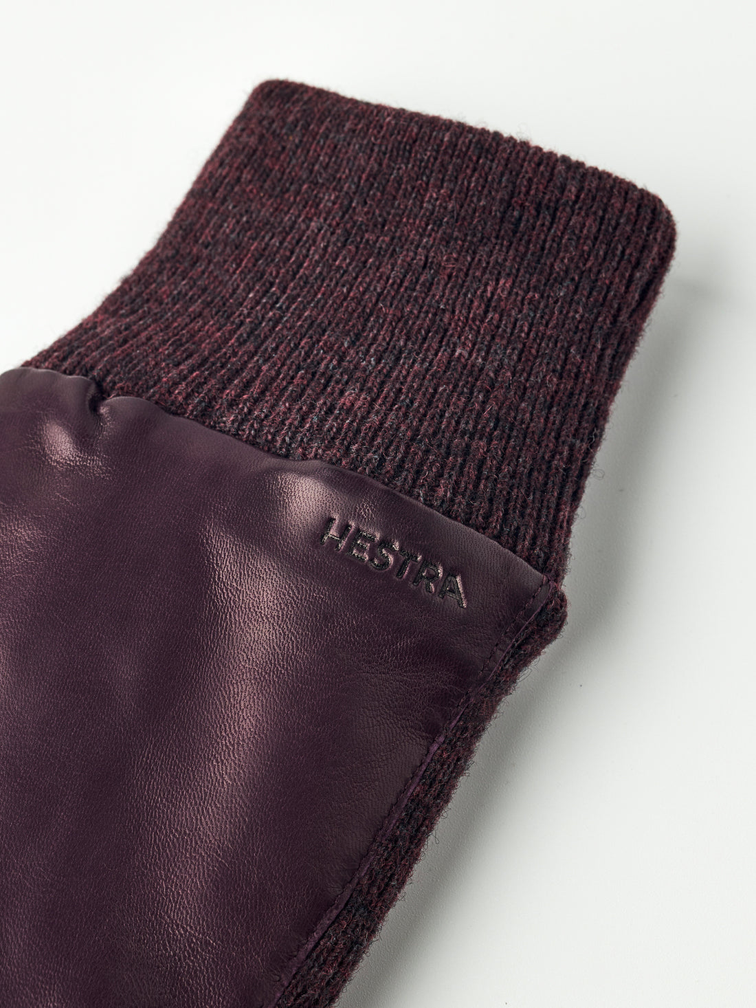 Jeanne leather gloves dark plum