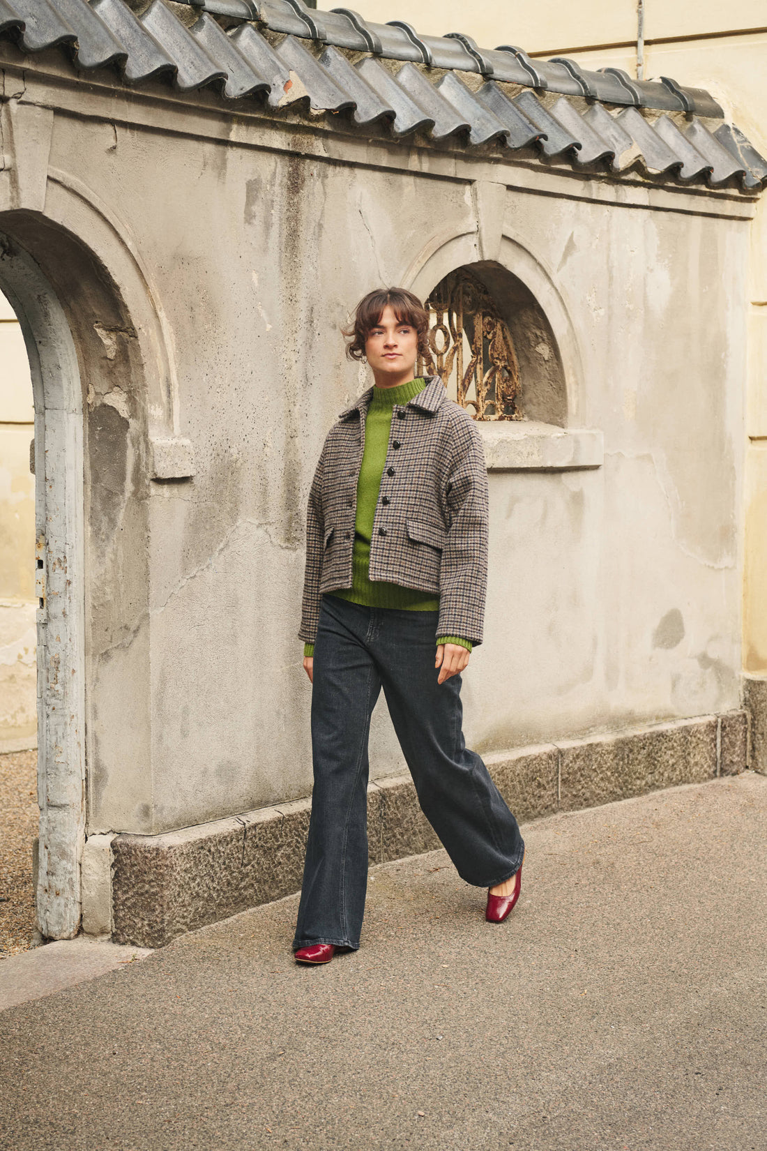 Kristine jacket beige/navy/army